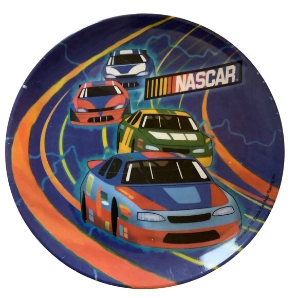 Vtg 2002 NASCAR Racing Cars Collectible Kid Plate Gibson Stock Car 8” - Picture 1 of 7